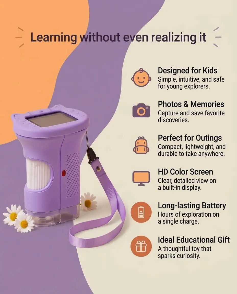 Handheld Digital Microscope for Kids Learning