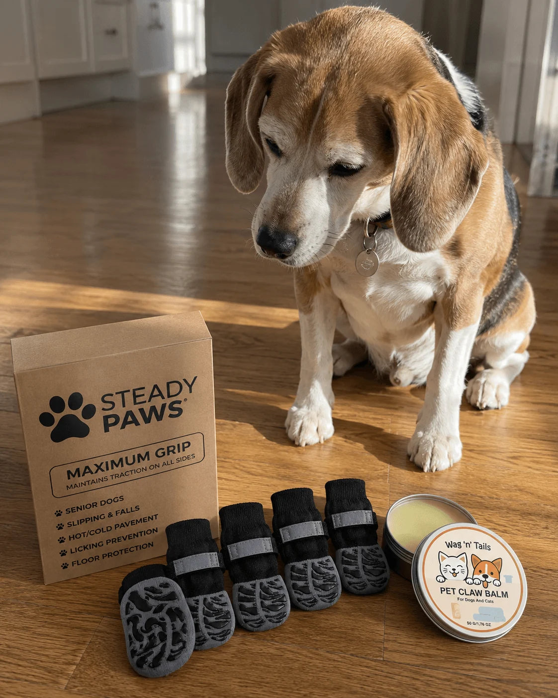 Steady Paws™ Anti-Slip Dog Socks